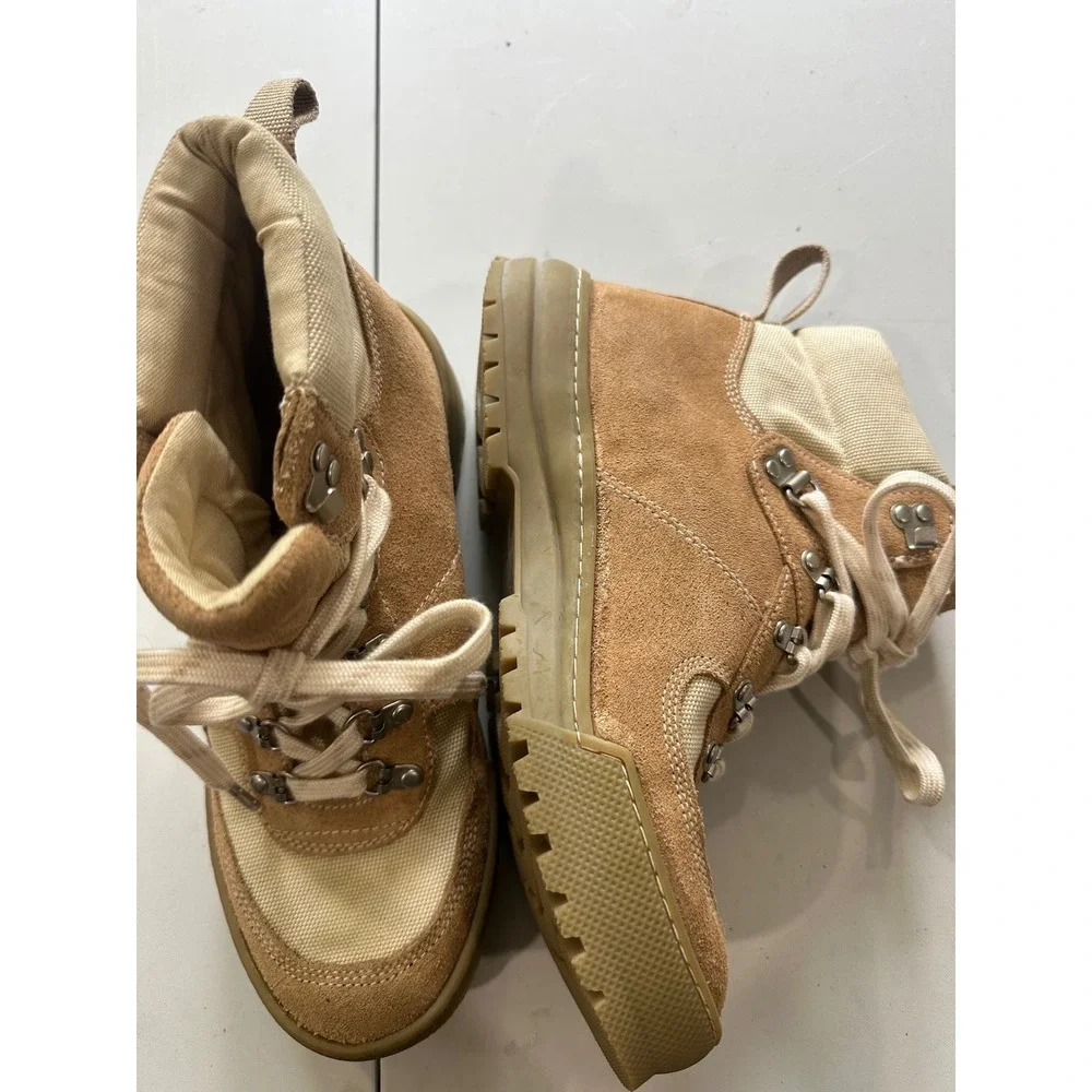 Erem Xerocole Desert Hiking Boots Tan Suede Canvas Mens 9.5 Lug Sole Hiker